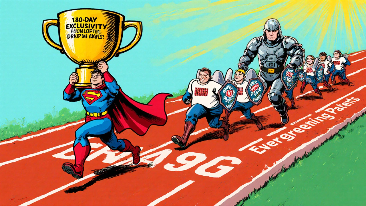 A generic drug superhero wins a race to claim 180 days of exclusive market access, leaving brand drugs behind.