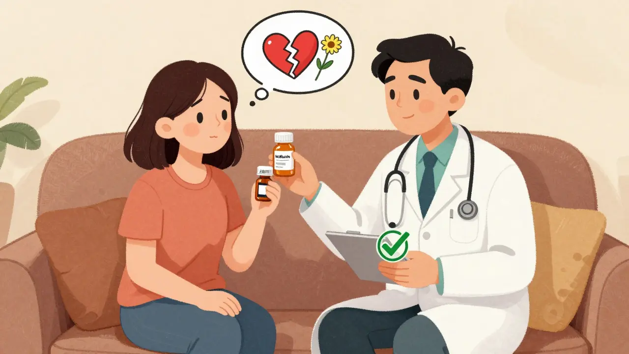 Doctor and patient discussing alternatives to medications affecting sexual health.